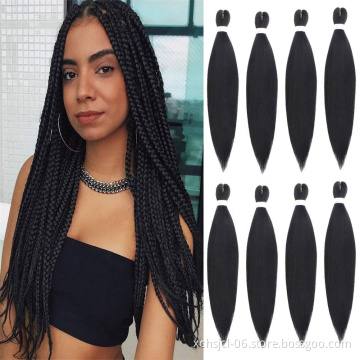 Synthetic Pre-stretched Braiding Hair Perm Yaki Braid Hair Bulk Jumbo Pre Stretched Braiding Hair Expression for Women